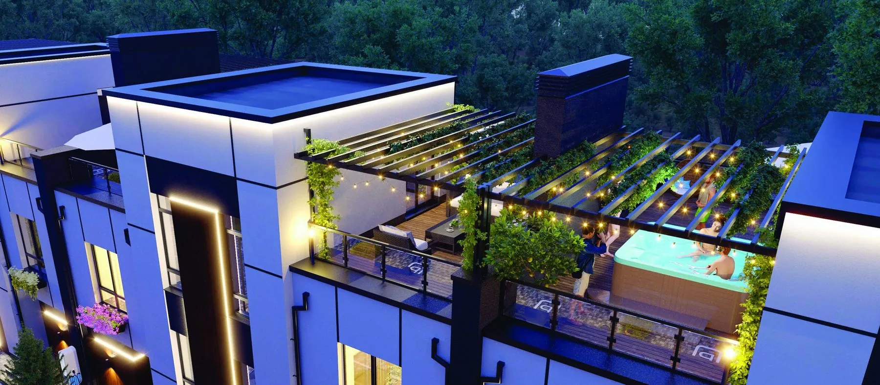 Rooftop terrace with jacuzzi